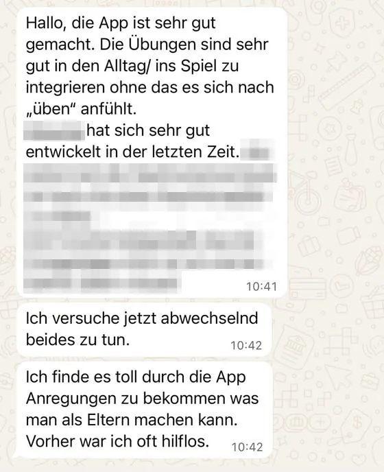 Feedback einer Mutter